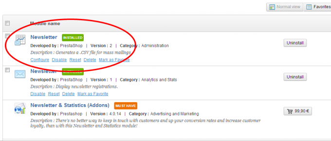 Prestashop Newsletter subscribers exporting module