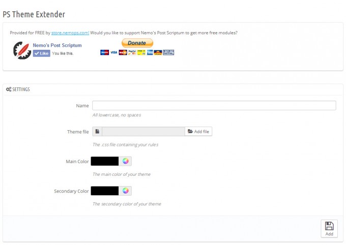 How to add new Color Schemes to the Prestashop 1.6 Theme - Prestashop Themextender Module