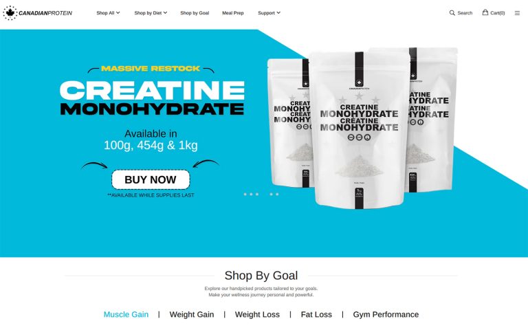 Canadian Protein Shopify Development